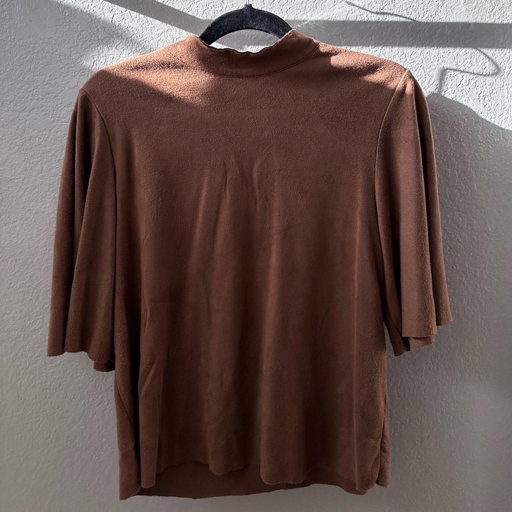 Suede Brown Top